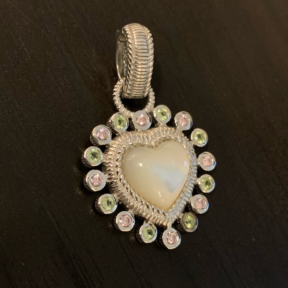Heart shaped pendant, 925 silver